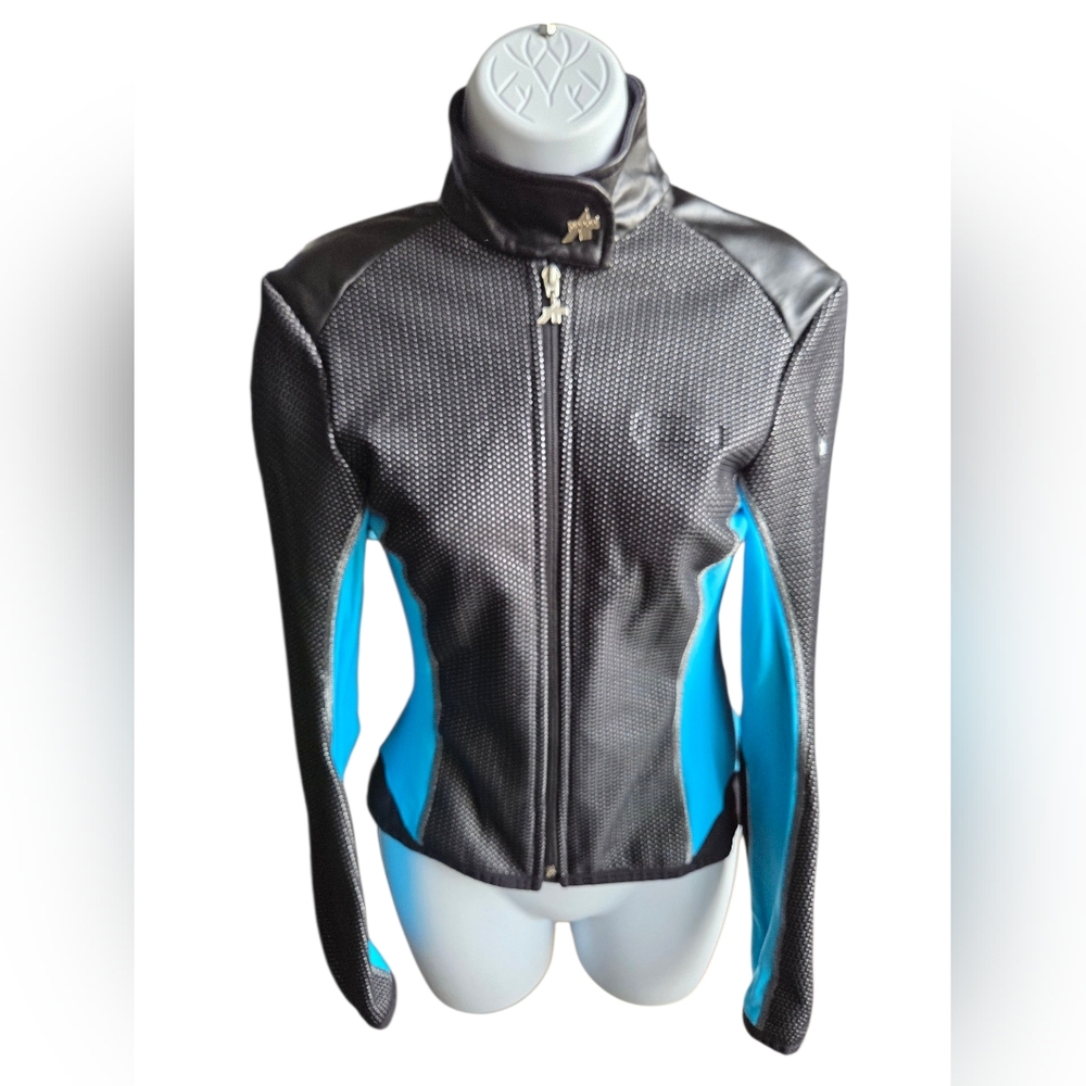 ASSOS Switzerland Womens Umajack 851 Cycling Blue Black Jacket Size M